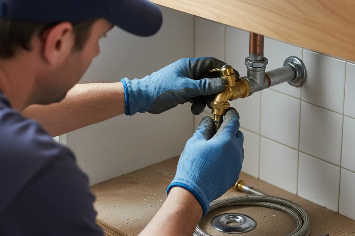 Shutoff valve and fitting work during Emergency Plumbing in Camp Point